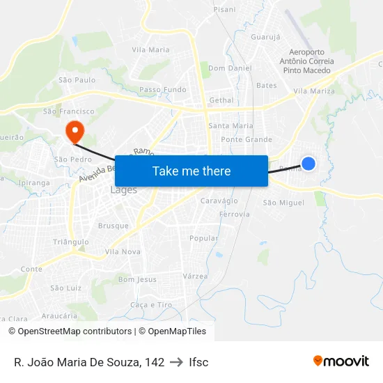 R. João Maria De Souza, 142 to Ifsc map
