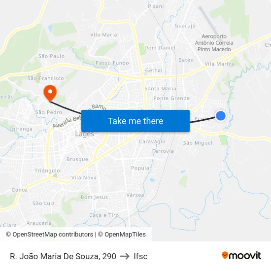 R. João Maria De Souza, 290 to Ifsc map