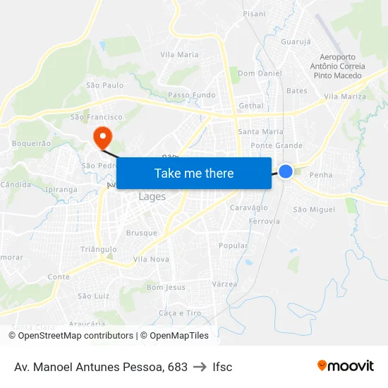 Av. Manoel Antunes Pessoa, 683 to Ifsc map