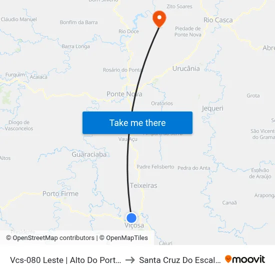 Vcs-080 Leste | Alto Do Português to Santa Cruz Do Escalvado map