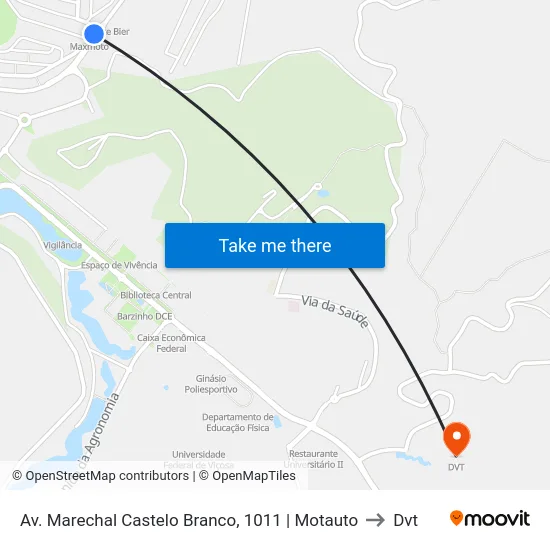 Av. Marechal Castelo Branco, 1011 | Motauto to Dvt map