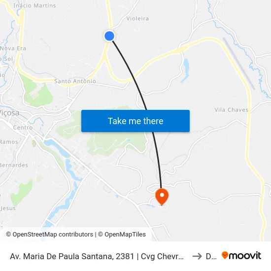 Av. Maria De Paula Santana, 2381 | Cvg Chevrolet to Dvt map