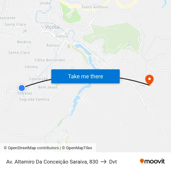 Av. Altamiro Da Conceição Saraiva, 830 to Dvt map