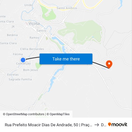 Rua Prefeito Moacir Dias De Andrade, 50 | Praça Santana to Dvt map