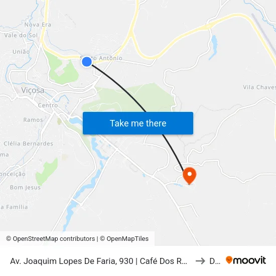 Av. Joaquim Lopes De Faria, 930 | Café Dos Reis to Dvt map
