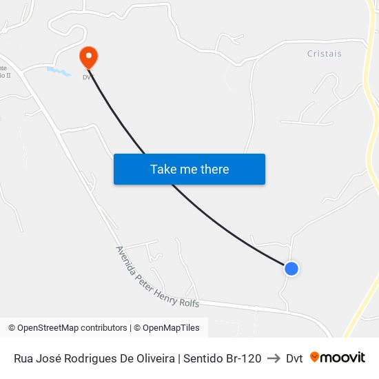 Rua José Rodrigues De Oliveira | Sentido Br-120 to Dvt map