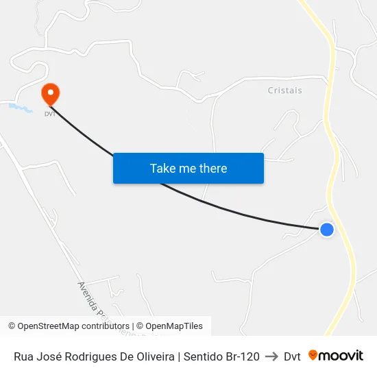 Rua José Rodrigues De Oliveira | Sentido Br-120 to Dvt map