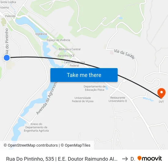 Rua Do Pintinho, 535 | E.E. Doutor Raimundo Alves Torres - Ponto Final Do Bela Vista to Dvt map