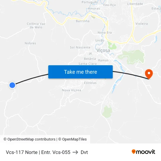 Vcs-117 Norte | Entr. Vcs-055 to Dvt map