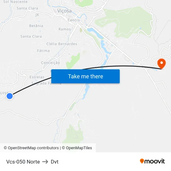 Vcs-050 Norte to Dvt map