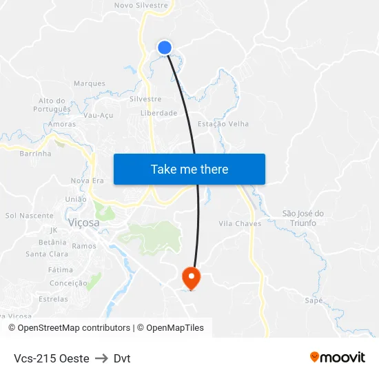 Vcs-215 Oeste to Dvt map