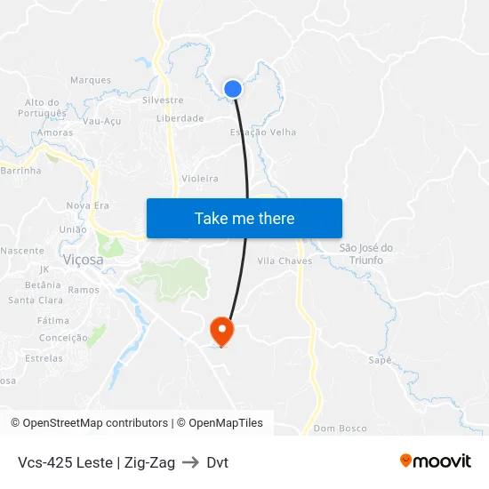 Vcs-425 Leste | Zig-Zag to Dvt map