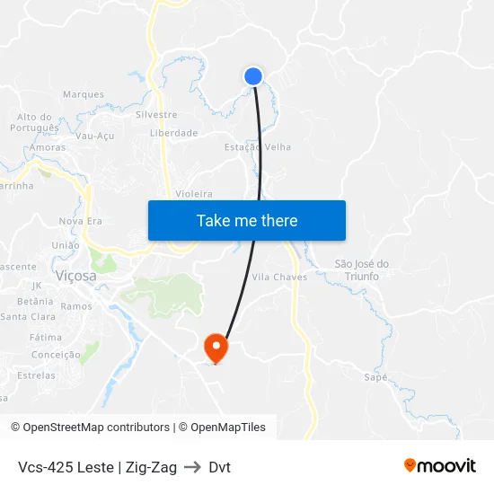 Vcs-425 Leste | Zig-Zag to Dvt map