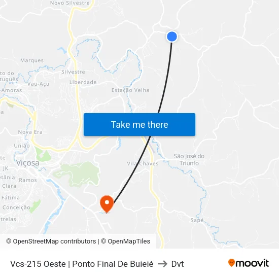 Vcs-215 Oeste | Ponto Final De Buieié to Dvt map