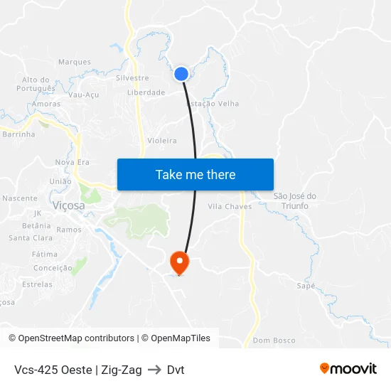 Vcs-425 Oeste | Zig-Zag to Dvt map