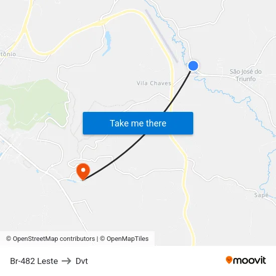 Br-482 Leste to Dvt map