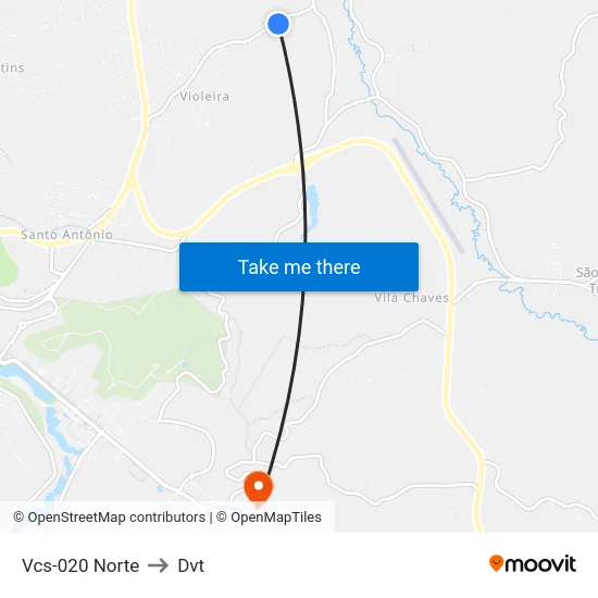 Vcs-020 Norte to Dvt map