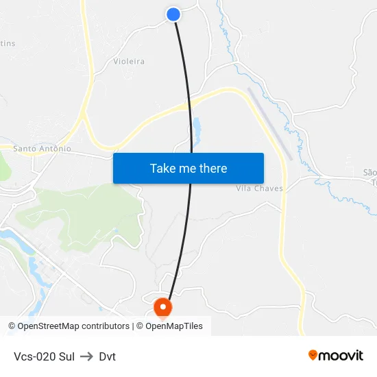 Vcs-020 Sul to Dvt map