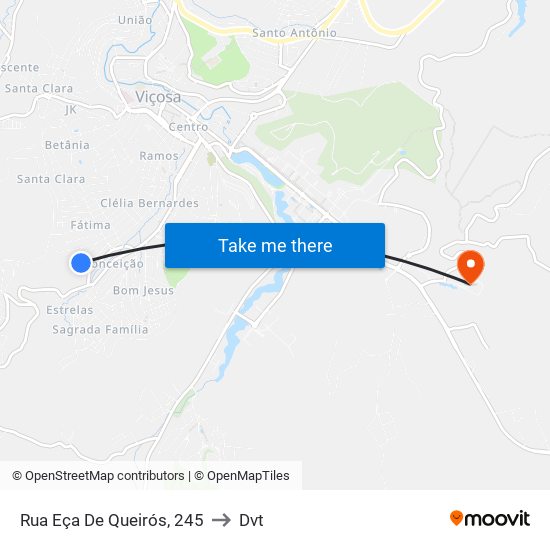 Rua Eça De Queirós, 245 to Dvt map