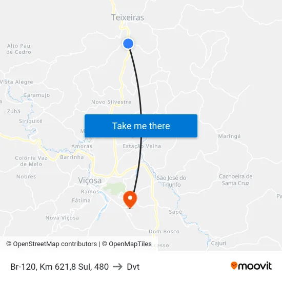 Br-120, Km 621,8 Sul, 480 to Dvt map