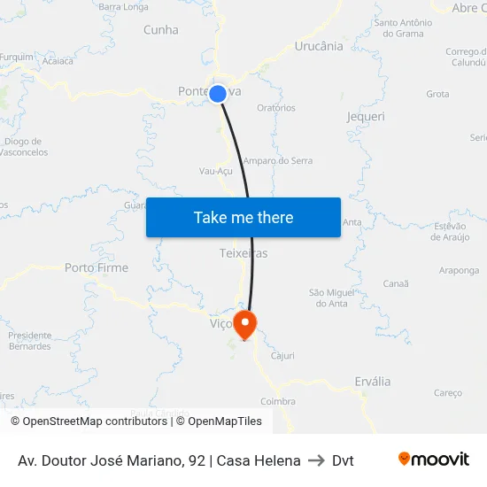 Av. Doutor José Mariano, 92 | Casa Helena to Dvt map
