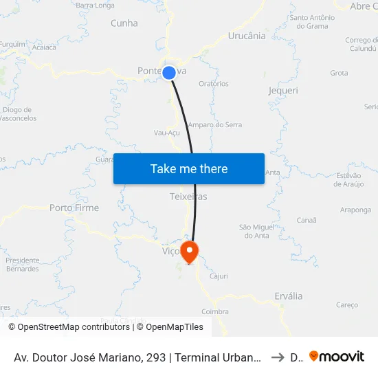 Av. Doutor José Mariano, 293 | Terminal Urbano Da São Jorge to Dvt map