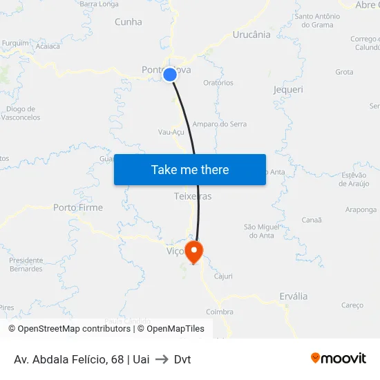 Av. Abdala Felício, 68 | Uai to Dvt map