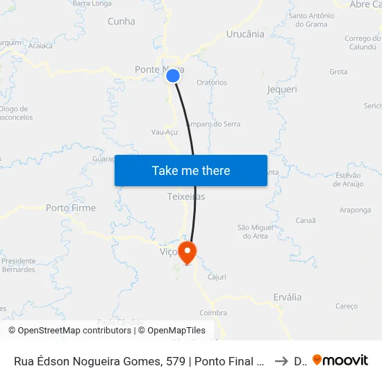 Rua Édson Nogueira Gomes, 579 | Ponto Final Do Novo Horizonte to Dvt map
