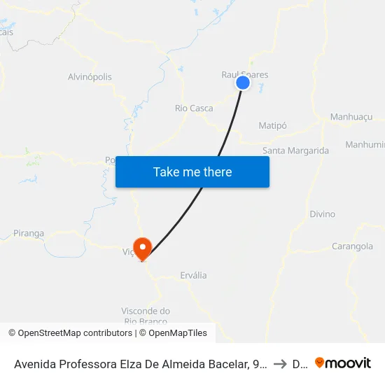 Avenida Professora Elza De Almeida Bacelar, 924 to Dvt map