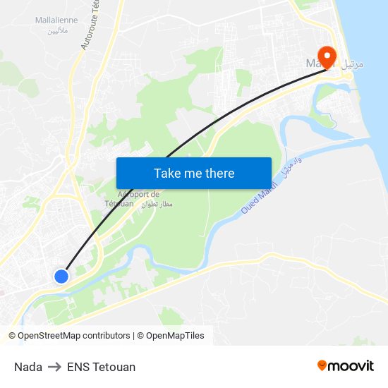 Nada to ENS Tetouan map