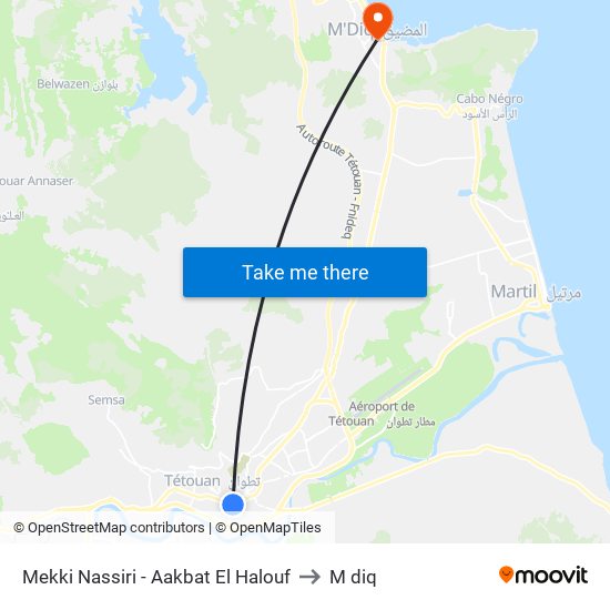 Mekki Nassiri - Aakbat El Halouf to M diq map
