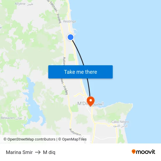 Marina Smir to M diq map