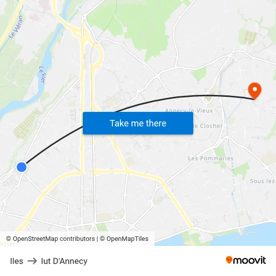 Iles to Iut D'Annecy map