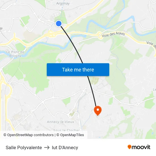 Salle Polyvalente to Iut D'Annecy map