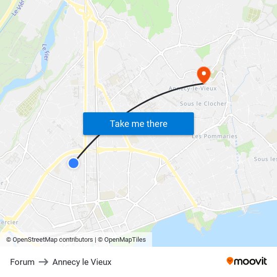 Forum to Annecy le Vieux map
