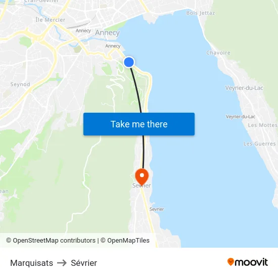 Marquisats to Sévrier map