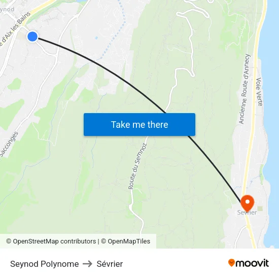 Seynod Polynome to Sévrier map