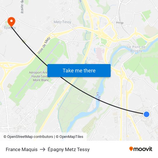 France Maquis to Épagny Metz Tessy map