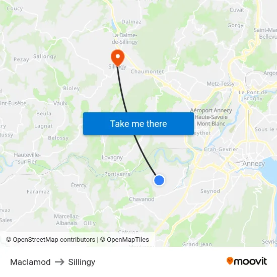 Maclamod to Sillingy map