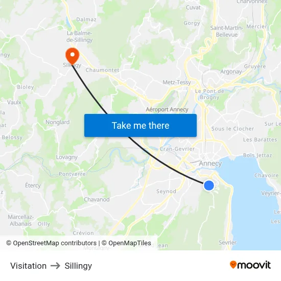 Visitation to Sillingy map