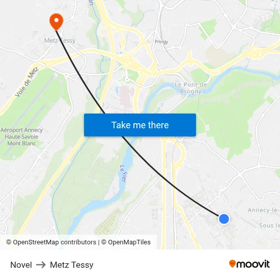 Novel to Metz Tessy map