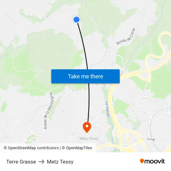 Terre Grasse to Metz Tessy map