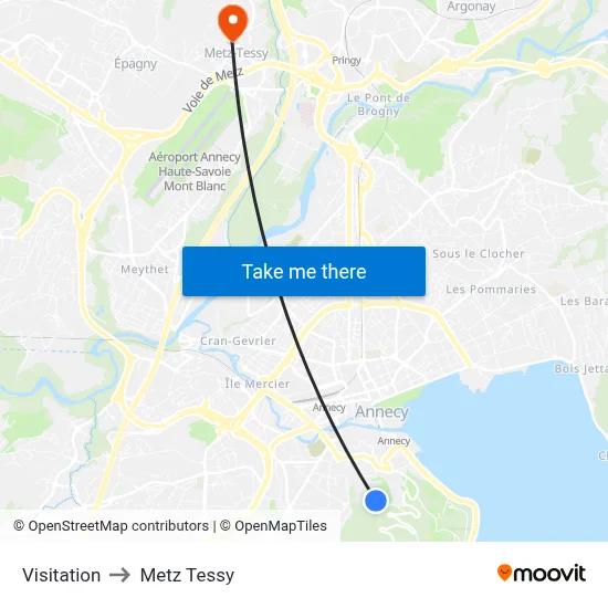 Visitation to Metz Tessy map