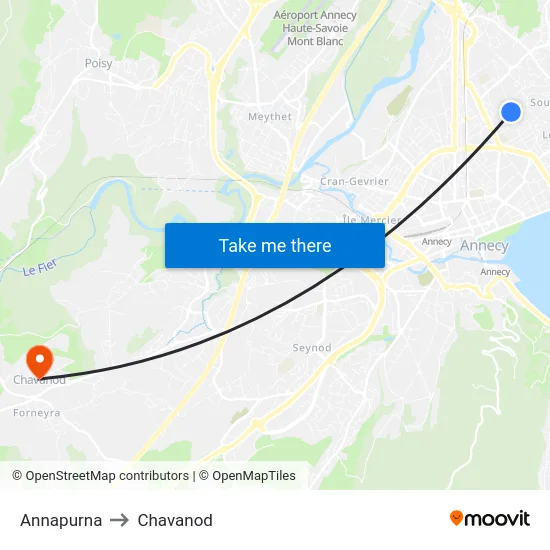 Annapurna to Chavanod map