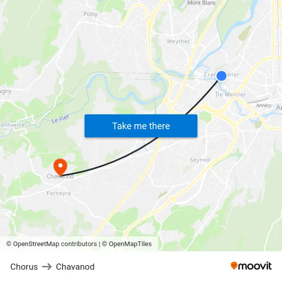 Chorus to Chavanod map