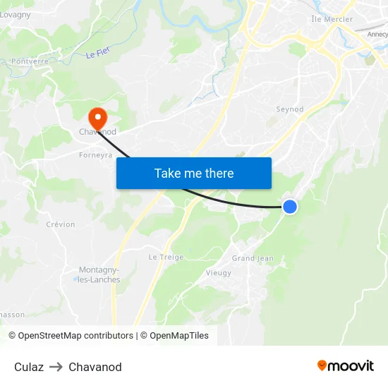 Culaz to Chavanod map