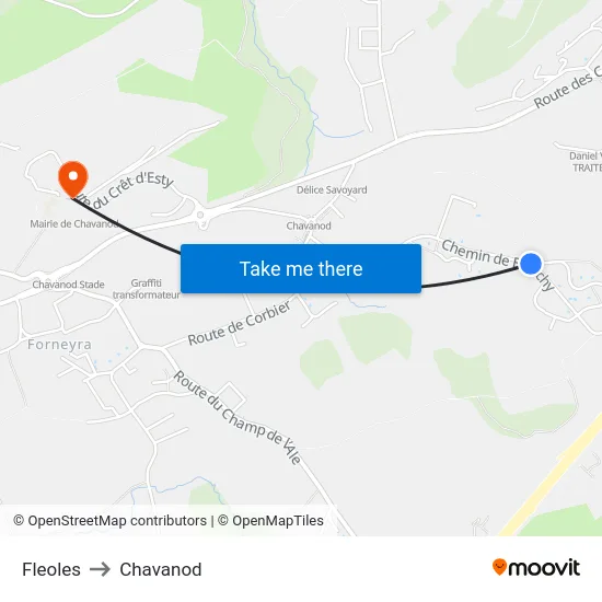 Fleoles to Chavanod map