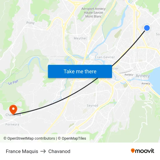 France Maquis to Chavanod map