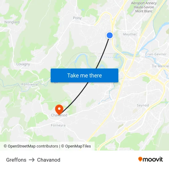 Greffons to Chavanod map