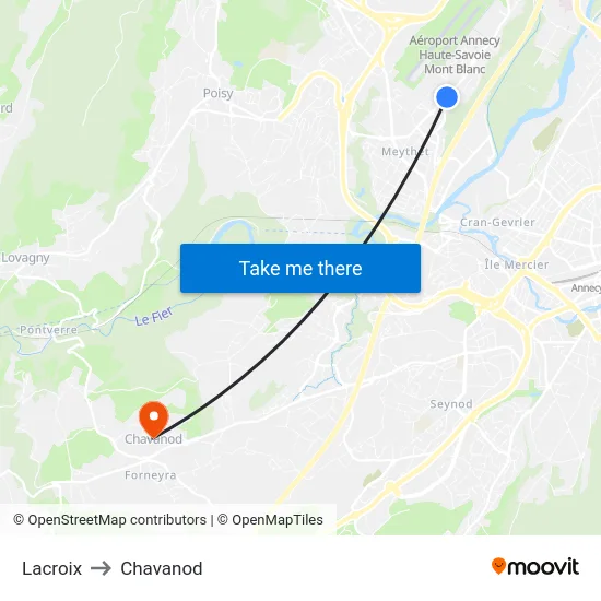 Lacroix to Chavanod map
